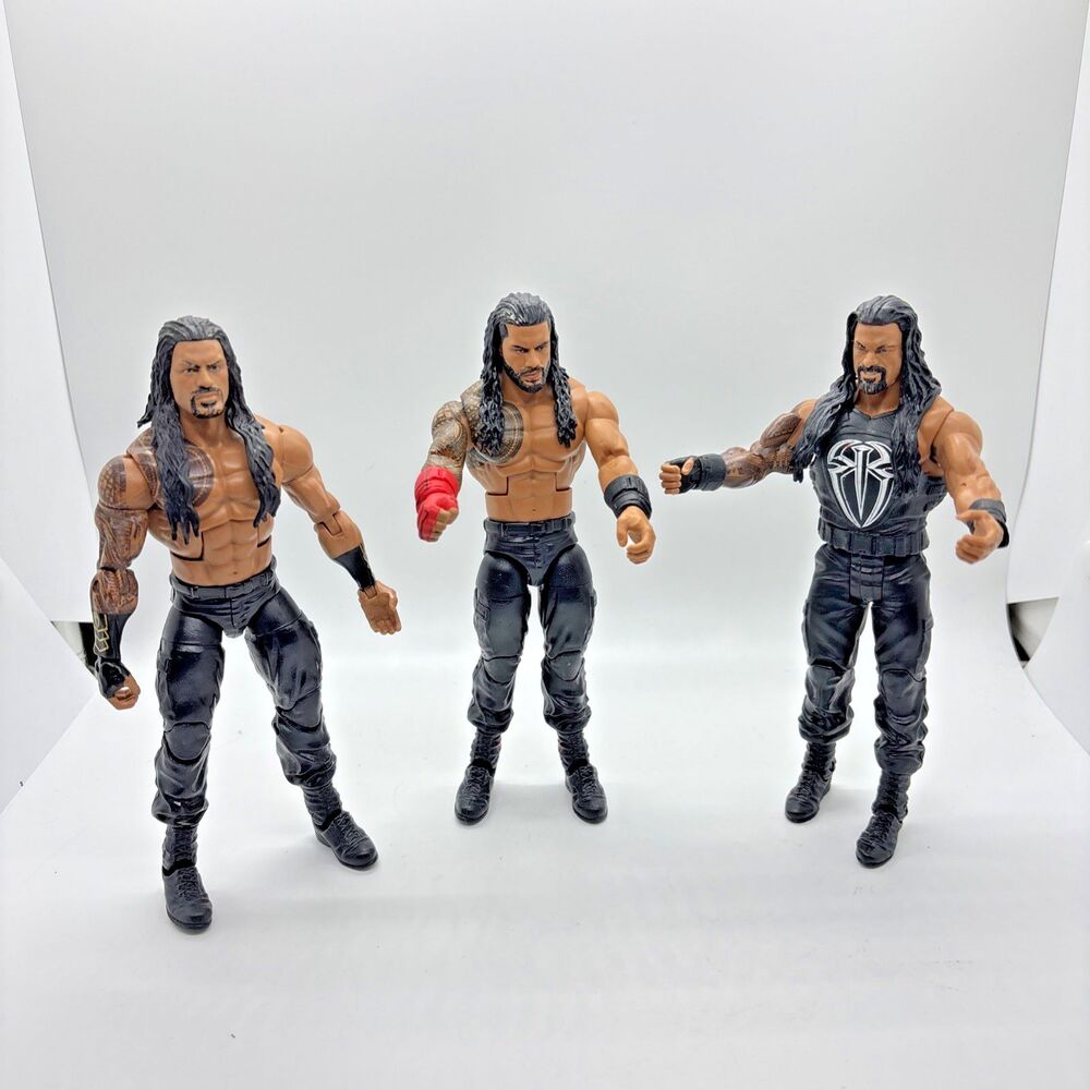 WWE Roman Reigns Action Figure Lot of 3 The Shield Tribal Chief Mattel (READ)